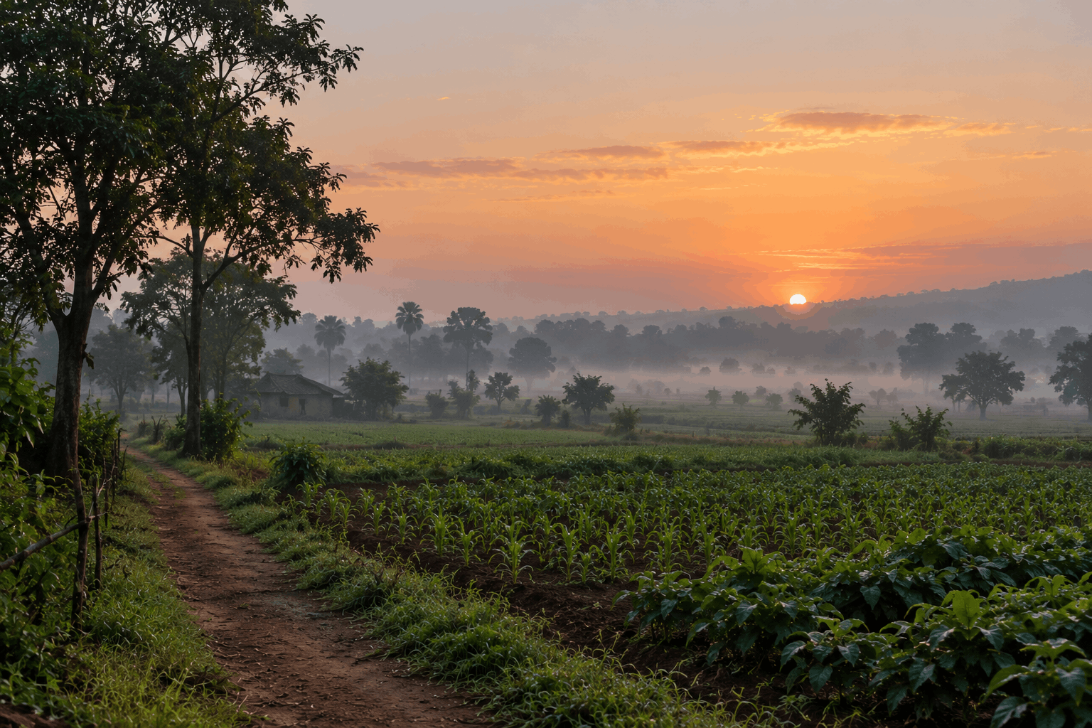 Dawn on the estate